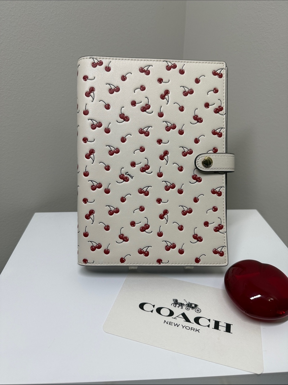 🎀 Coach notebook with cherry print